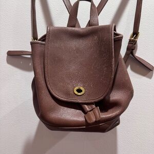 Coach vintage leather backpack purse